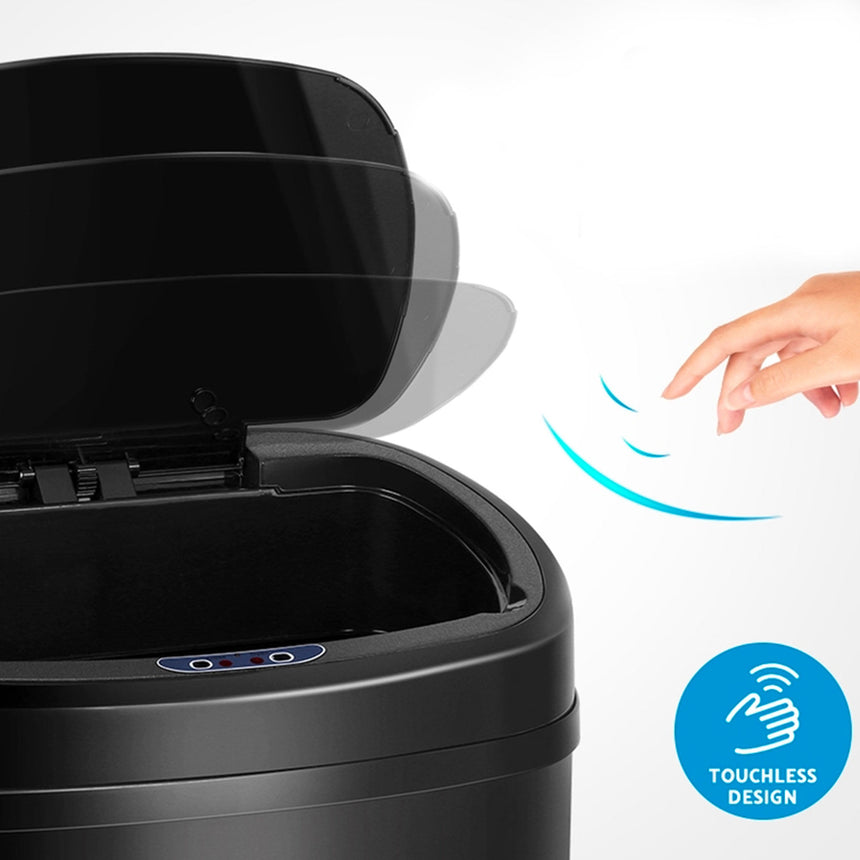 Devanti Motion Sensor Bin 68L Black - Image 02