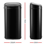 Devanti Motion Sensor Bin 68L Black - Image 04