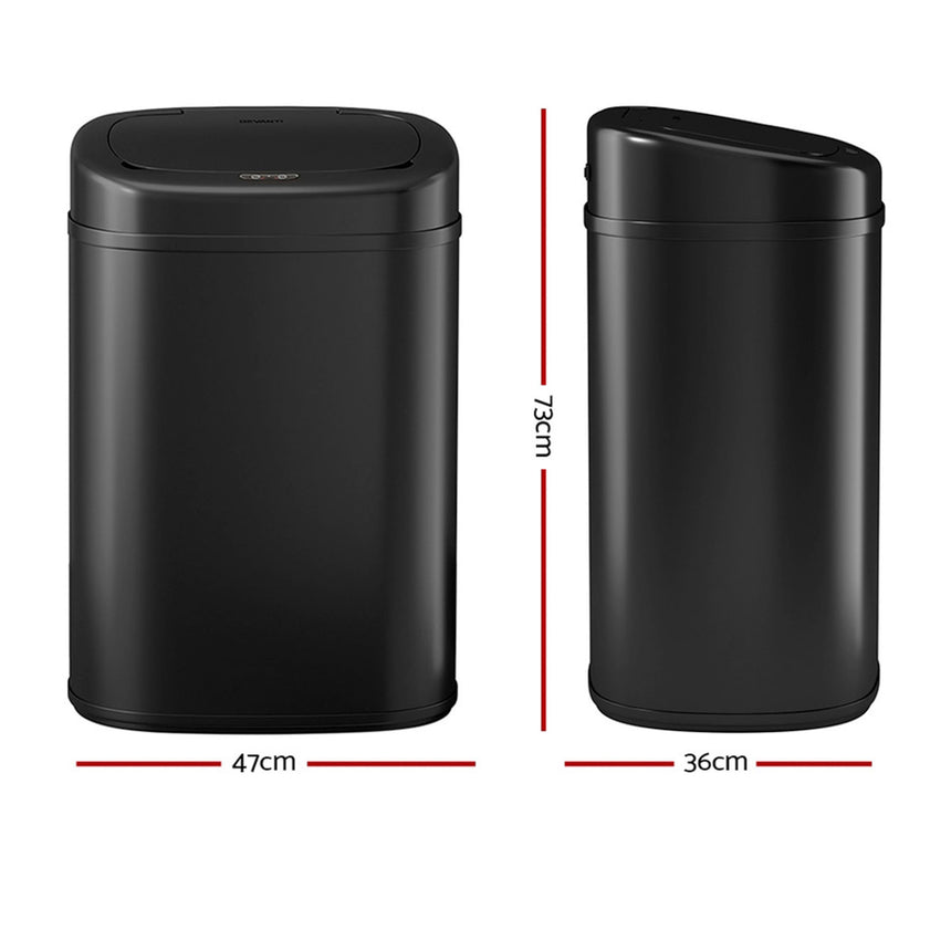 Devanti Motion Sensor Bin 82L Black - Image 05