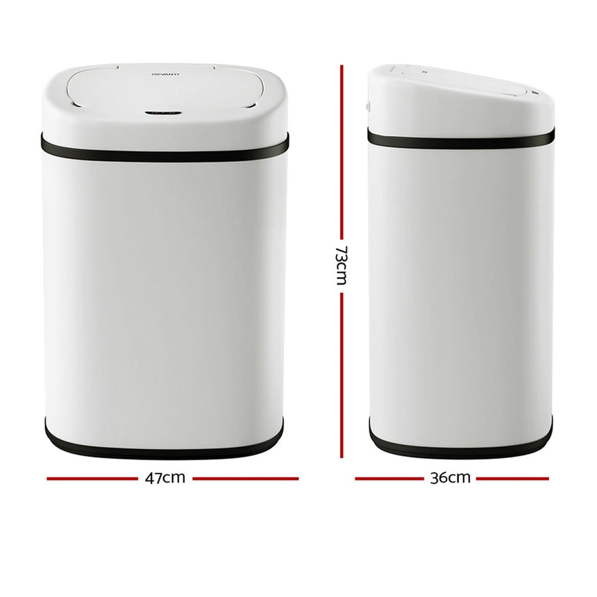 Devanti Motion Sensor Bin 82L White - Image 05