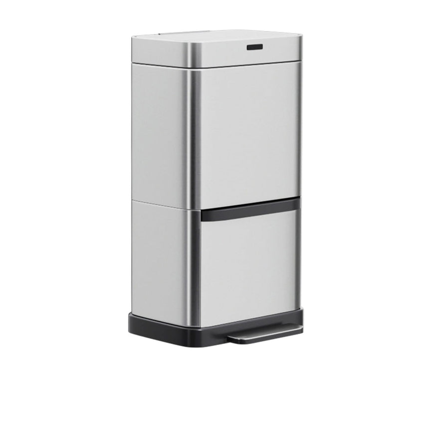 Devanti Motion Sensor and Pedal Bin 70L Silver - Image 02