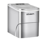 Devanti Portable Ice Cube Maker 2L Silver - Image 01