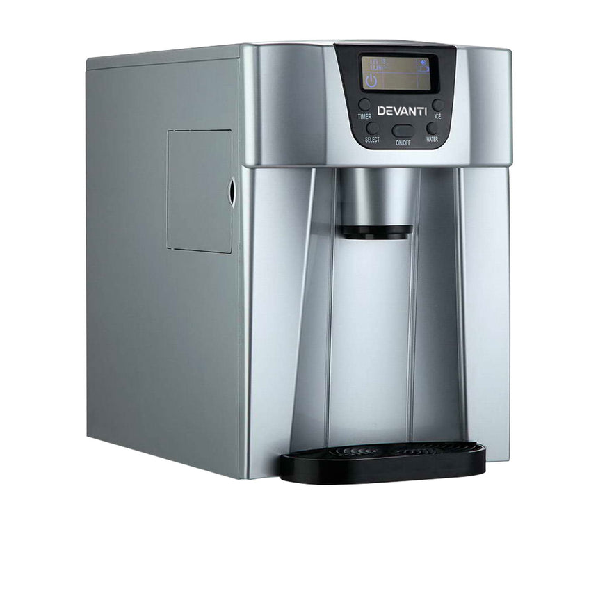 Devanti Portable Ice Maker and Water Dispenser 2L Silver - Image 01