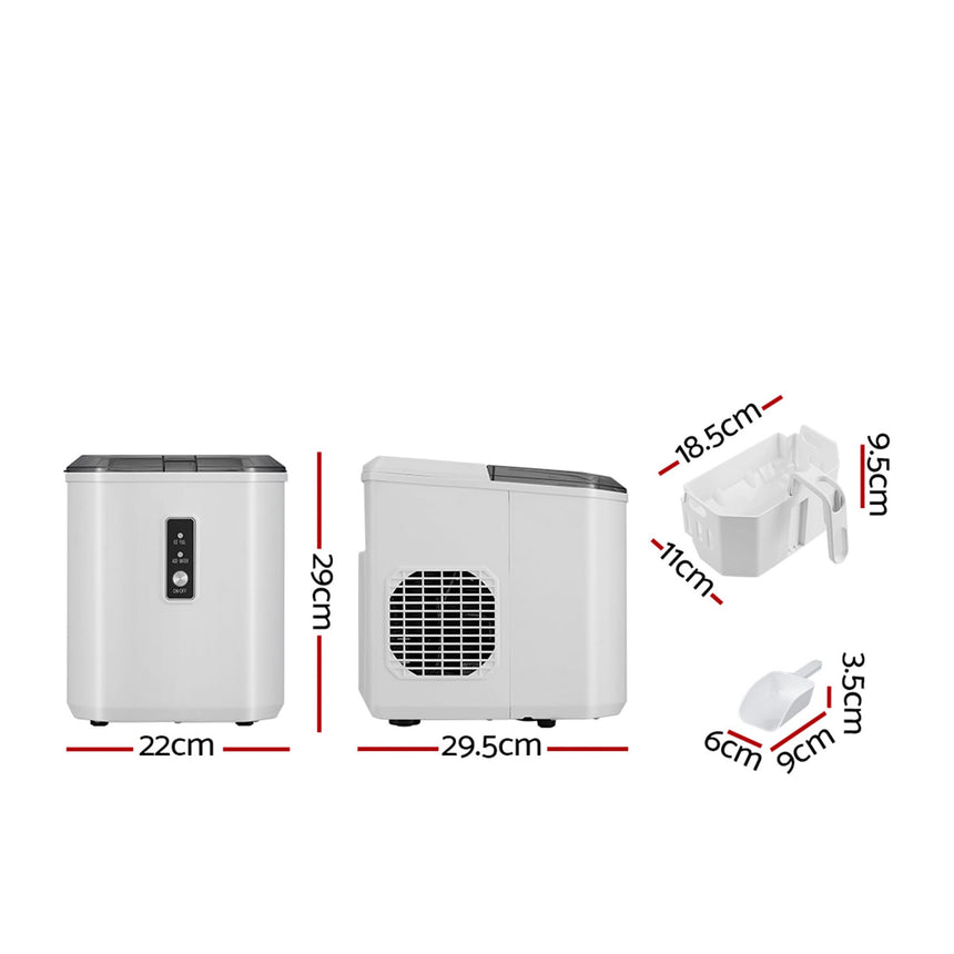 Devanti Portable Ice Maker with Scoop 1.3L - Image 04