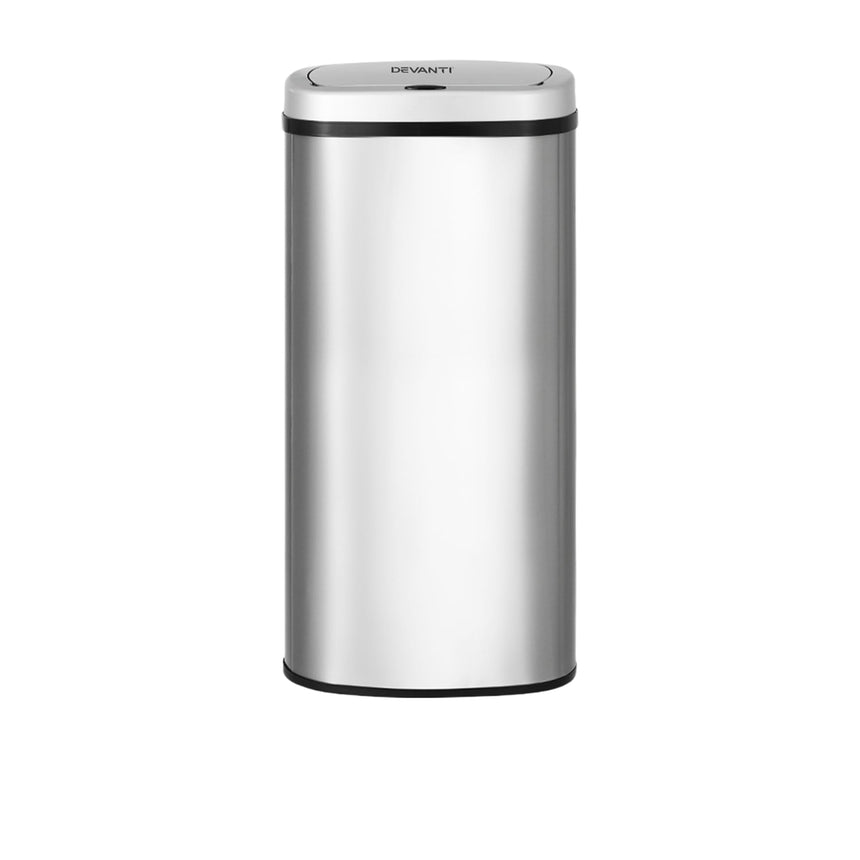 Devanti Motion Sensor Bin 60L Stainless Steel - Image 01