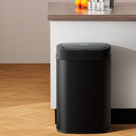 Devanti Motion Sensor Bin 50L Black - Image 02