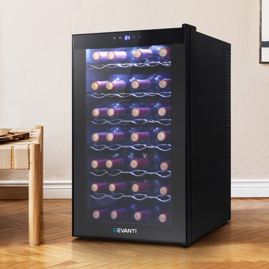 Devanti Thermoelectric Wine Cooler 28 Bottle - Image 02