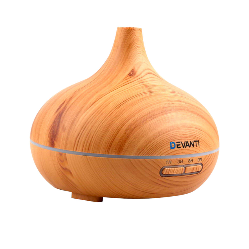 Devanti Aroma Diffuser 300ml Light Wood Grain - Image 05