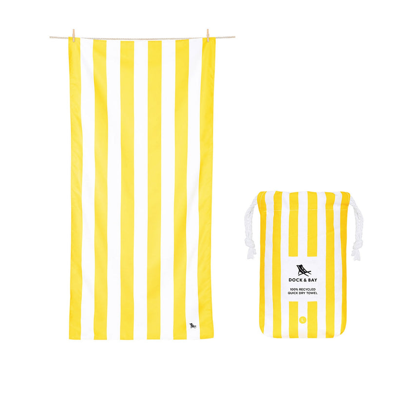 Dock & Bay Cabana Collection Beach Towel Large Boracay Yellow - Image 01