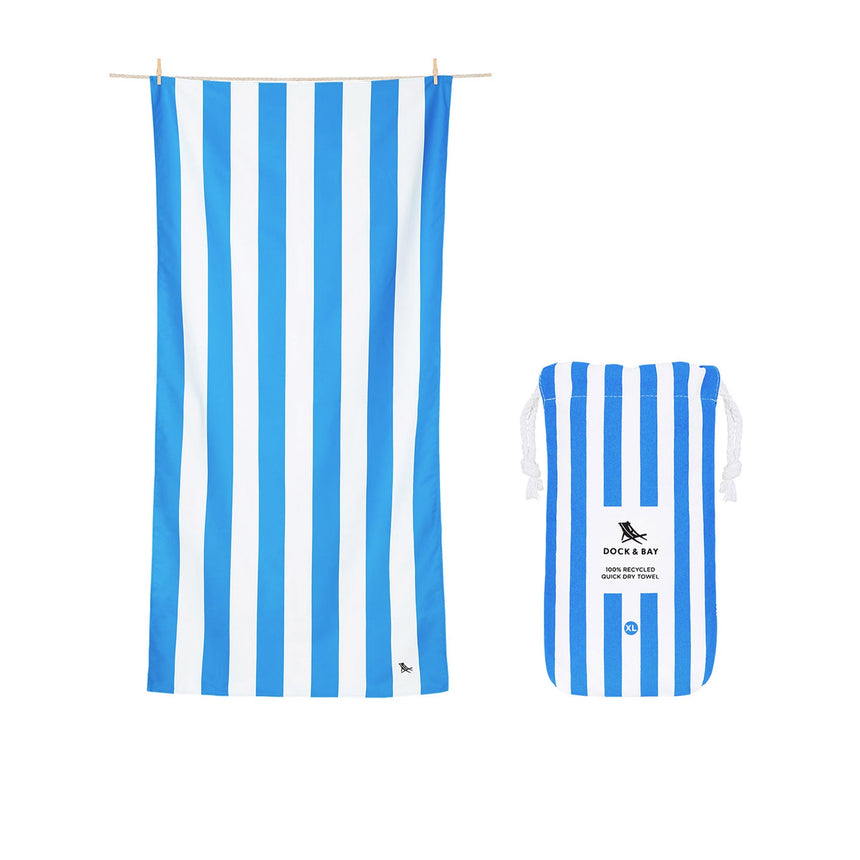 Dock & Bay Cabana Collection Beach Towel XL Bondi Blue - Image 01