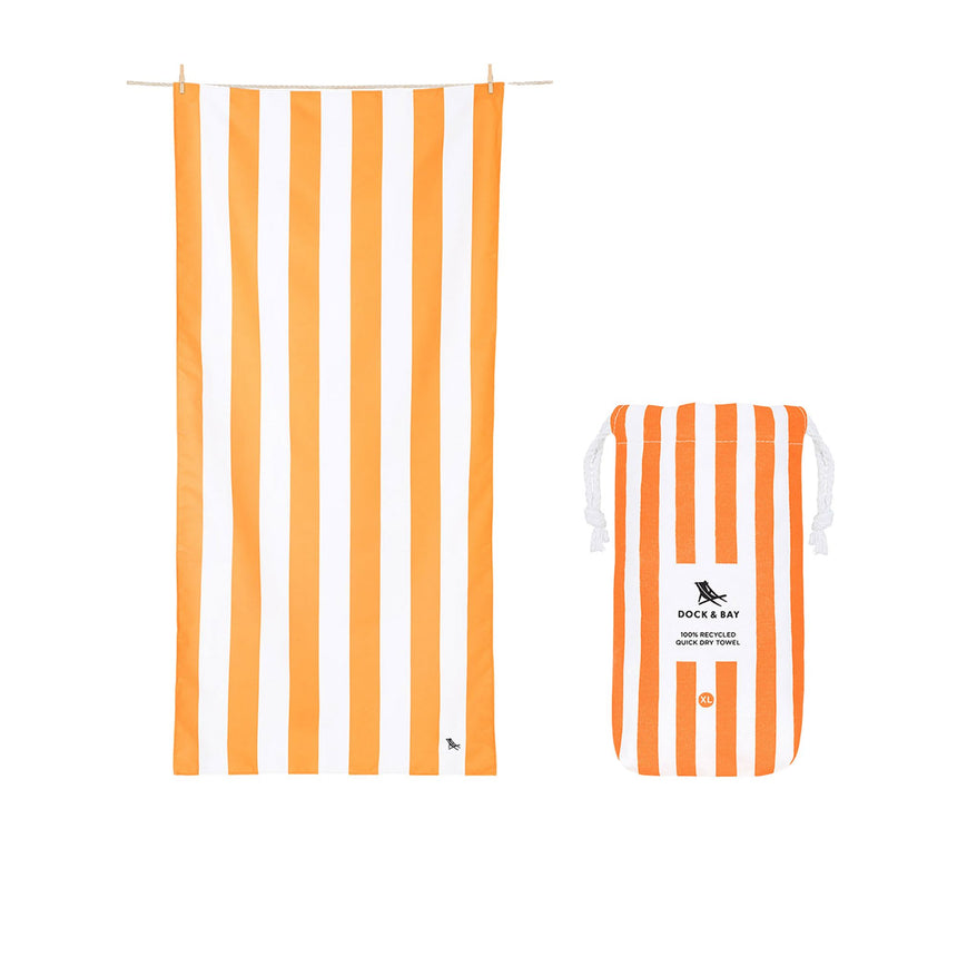 Dock & Bay Cabana Collection Beach Towel XL Ipanema Orange - Image 01