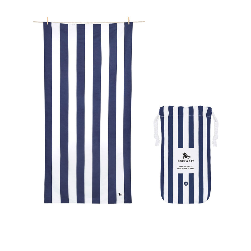 Dock & Bay Cabana Collection Beach Towel XL Whitsunday Blue - Image 01