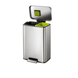 EKO Madison Step Can Recycling 25L+20L Stainless Steel - Image 05