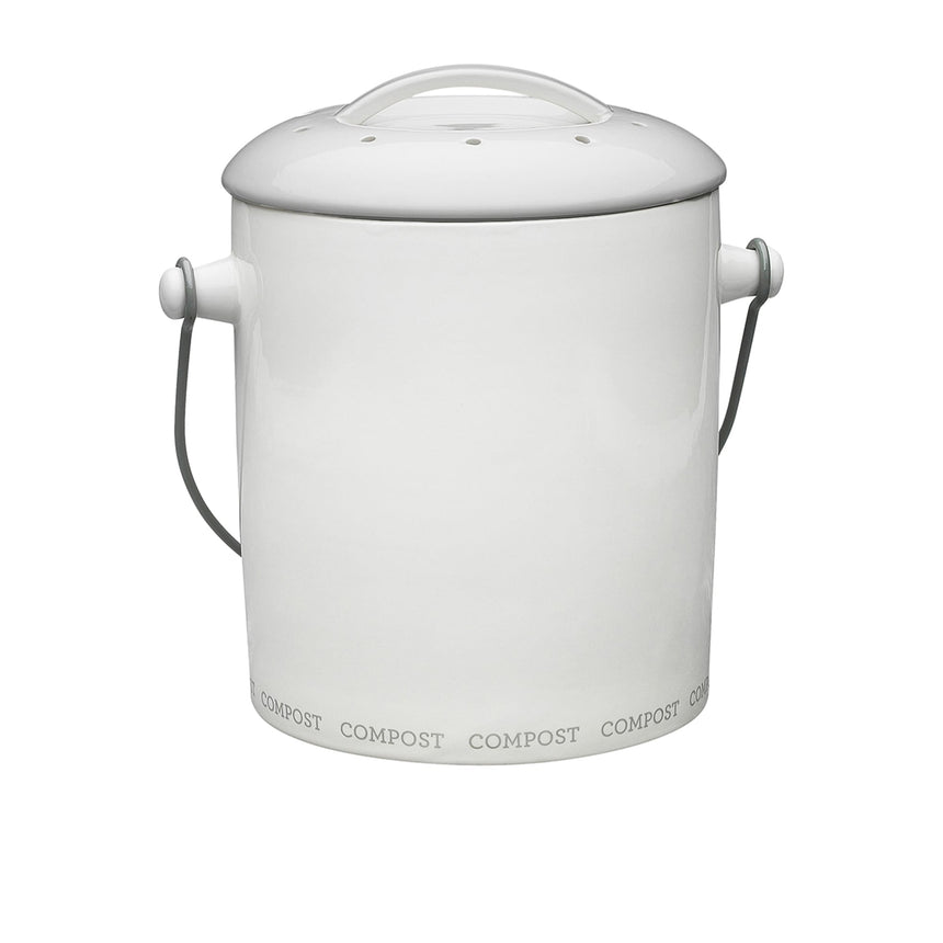 Ecology Abode Compost Bin with Filter in White - Image 01