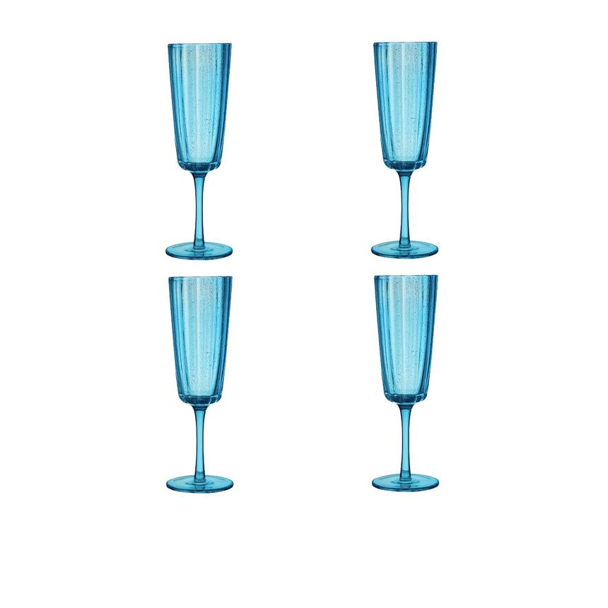 Ecology Adrift Flute 210ml Set of 4 in Blue - Image 01