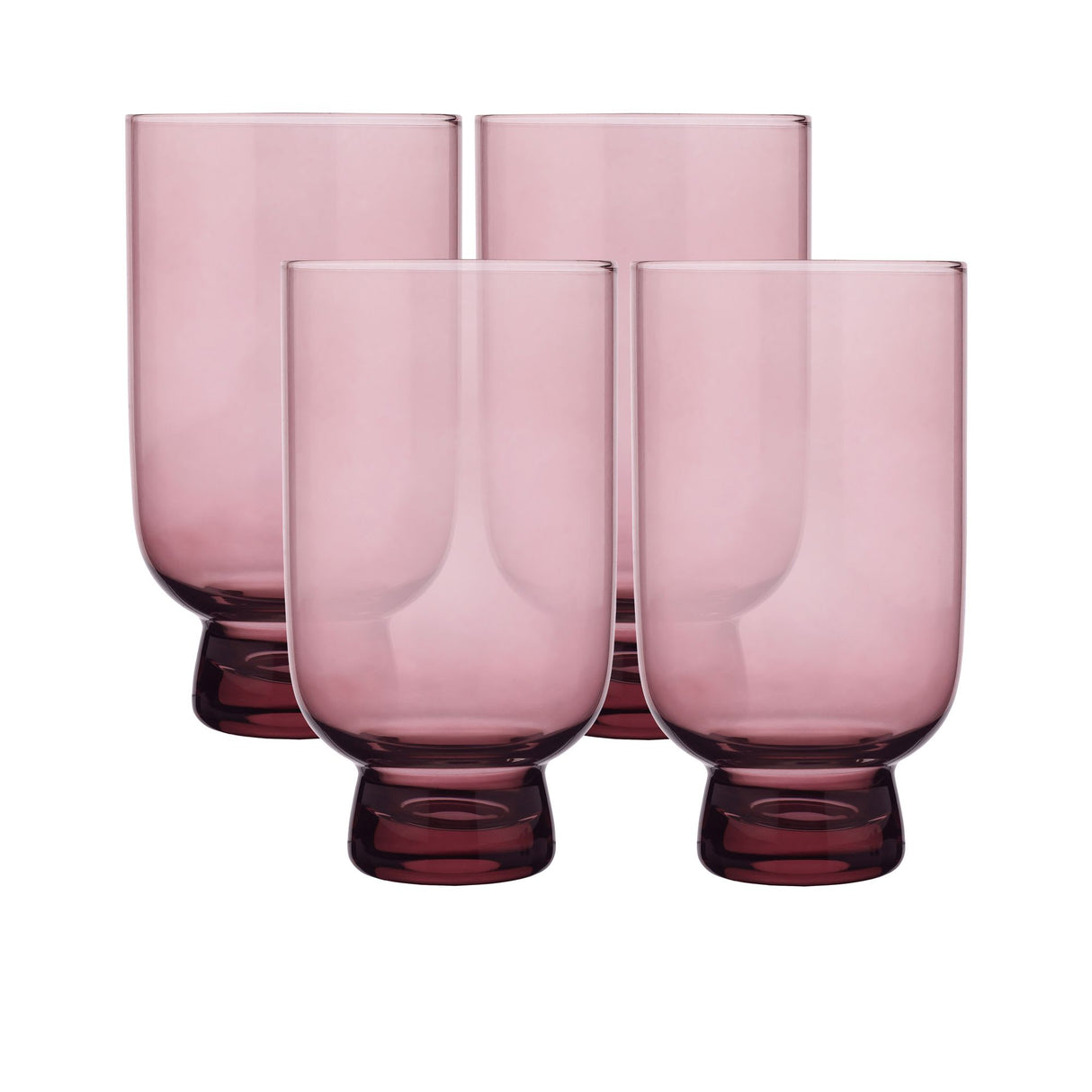 Ecology Arlo Highball Glass 475ml Set of 4 Plum - Image 01