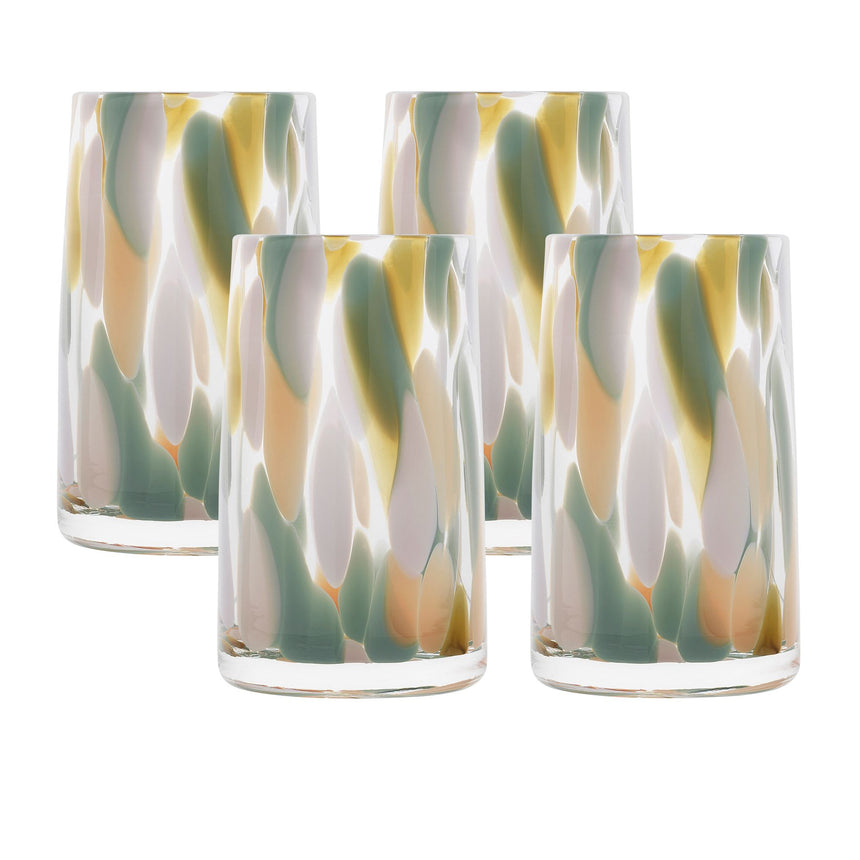 Ecology Camille Highball Tumbler 420mL Set of 4 Citron - Image 01