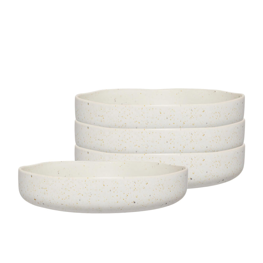 Ecology Domus Dinner Bowl 21.5cm Set of 4 Ecru - Image 01