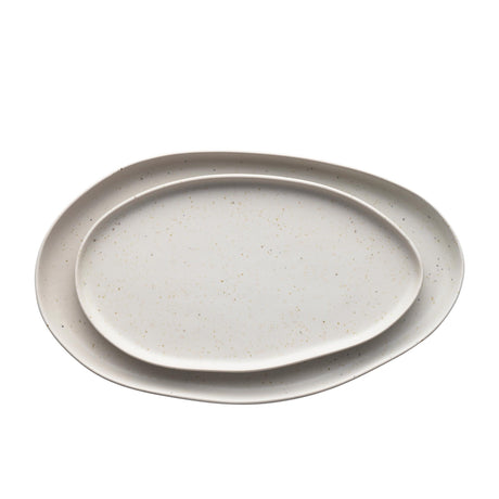 Ecology Domus Oval Platter Set 2 Piece Ecru - Image 02