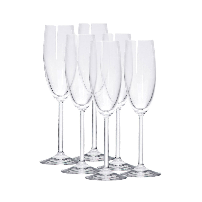 Ecology Champagne Flute Glasses 175ml Set of 6 - Image 01