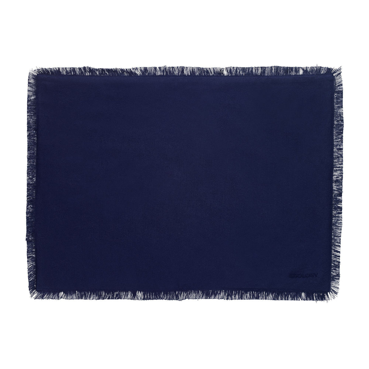 Ecology Fray Rectangular Placemat Set of 4 Lapis - Image 06