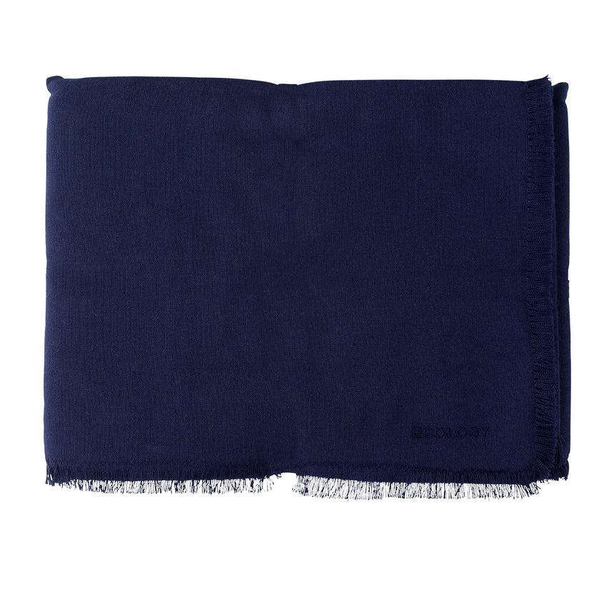 Ecology Fray Small Table Cloth 150x240cm Lapis - Image 01