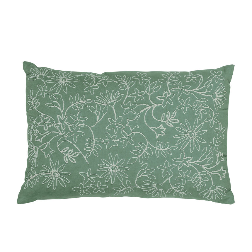 Ecology Jasmine Cushion 40x60cm Sage - Image 01