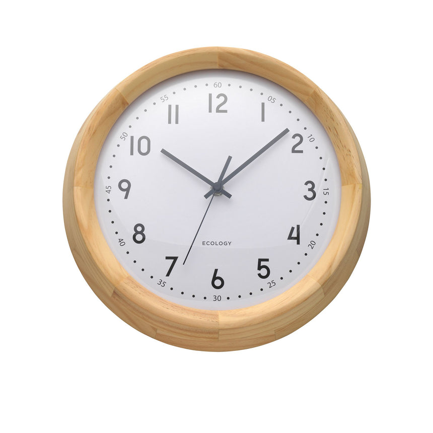 Ecology Sandglass Wall Clock 30cm Pine - Image 01