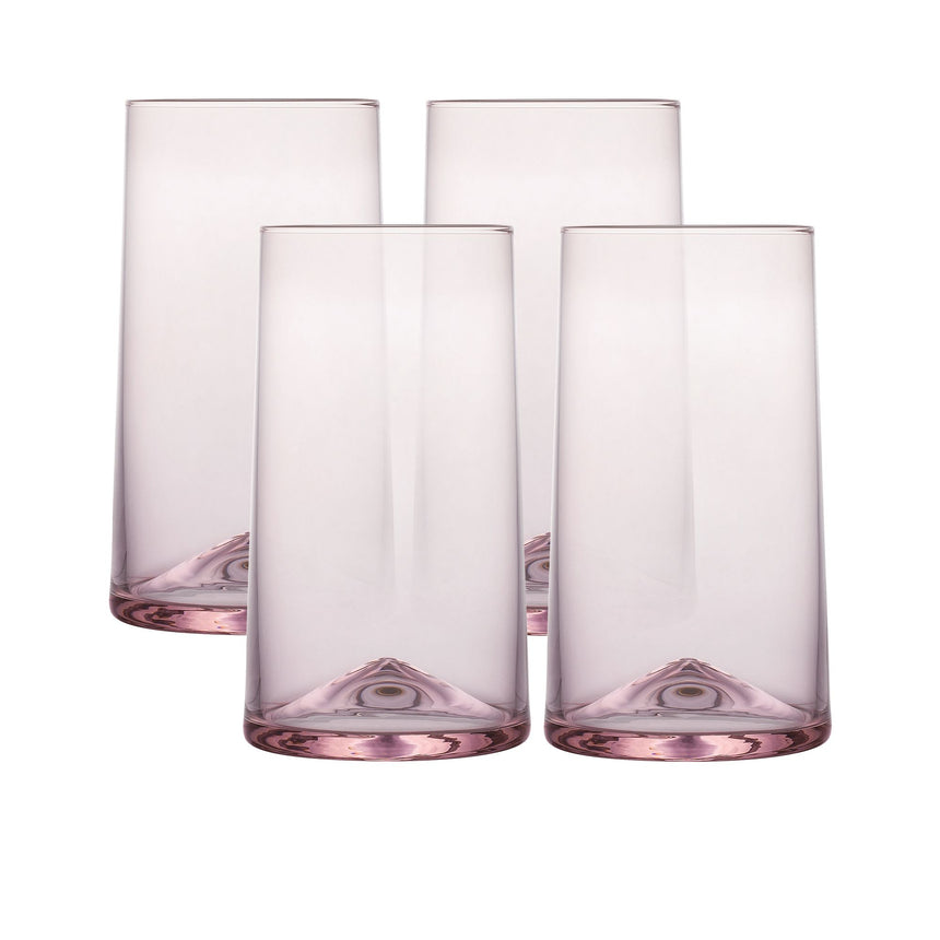 Ecology Sierra Highball Glass 375ml Set of 4 in Pink - Image 01