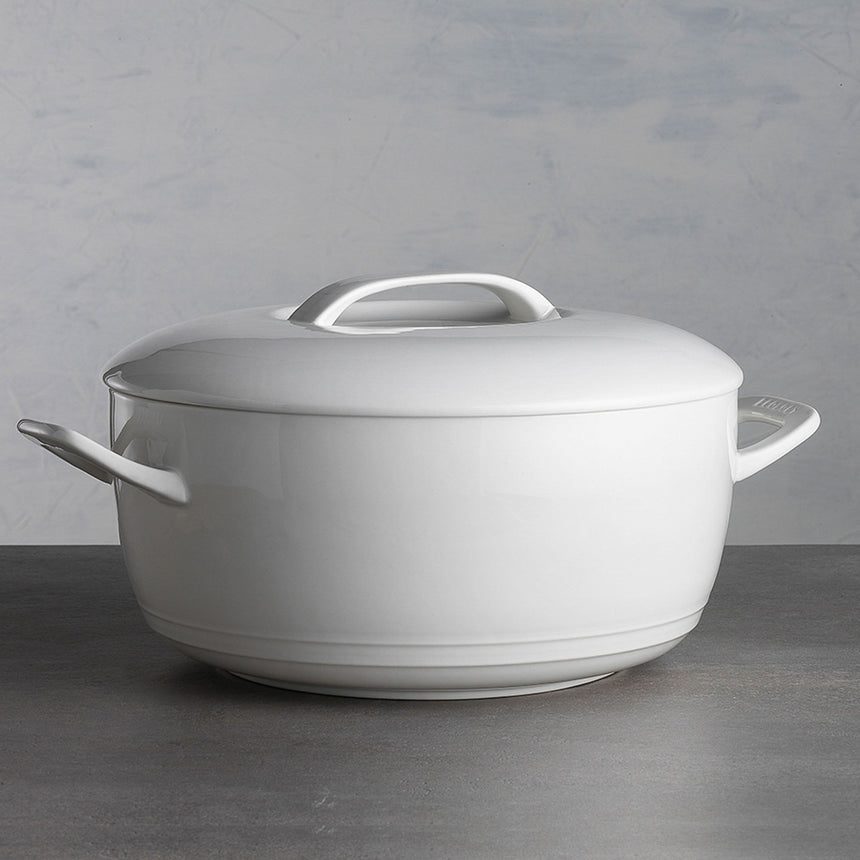 Ecology Signature Casserole with Lid 3.5 Litre in White - Image 03