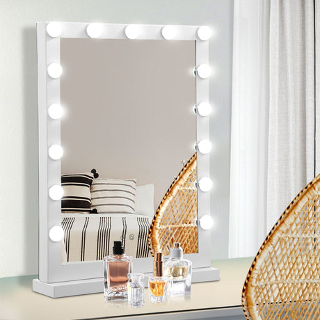 Embellir Rectangular Hollywood Makeup Mirror 43x61cm - Image 02