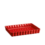 Emile Henry Deep Rectangular Tart Dish Burgundy - Image 01