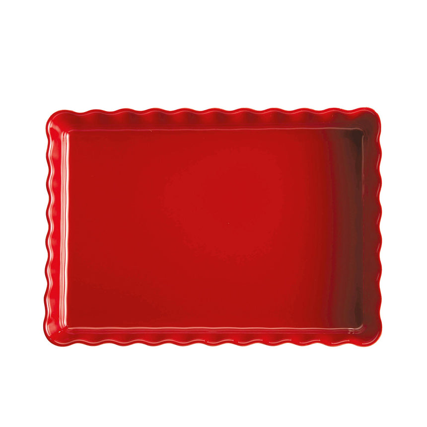 Emile Henry Deep Rectangular Tart Dish Burgundy - Image 03