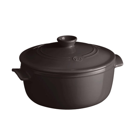 Emile Henry Round Stewpot 2.5 litre Charcoal - Image 01