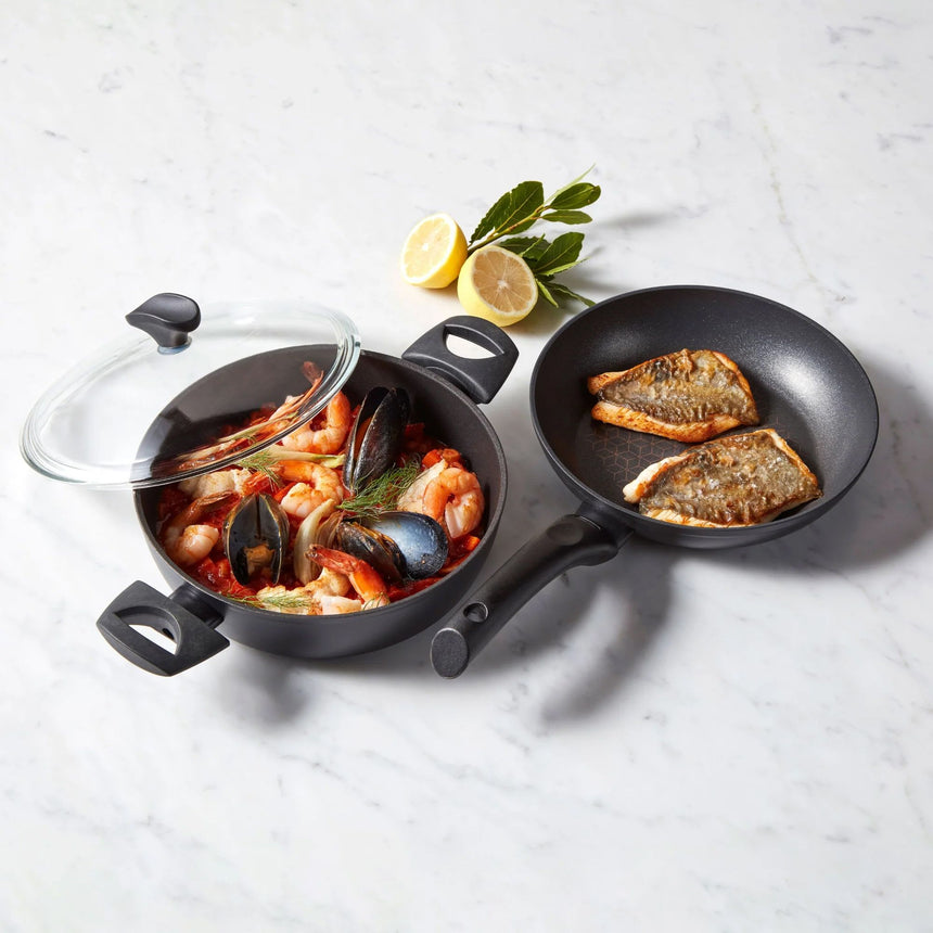 Essteele Per Salute 2 Piece Open Frypan and Covered Sauteuse Set 26cm - Image 02