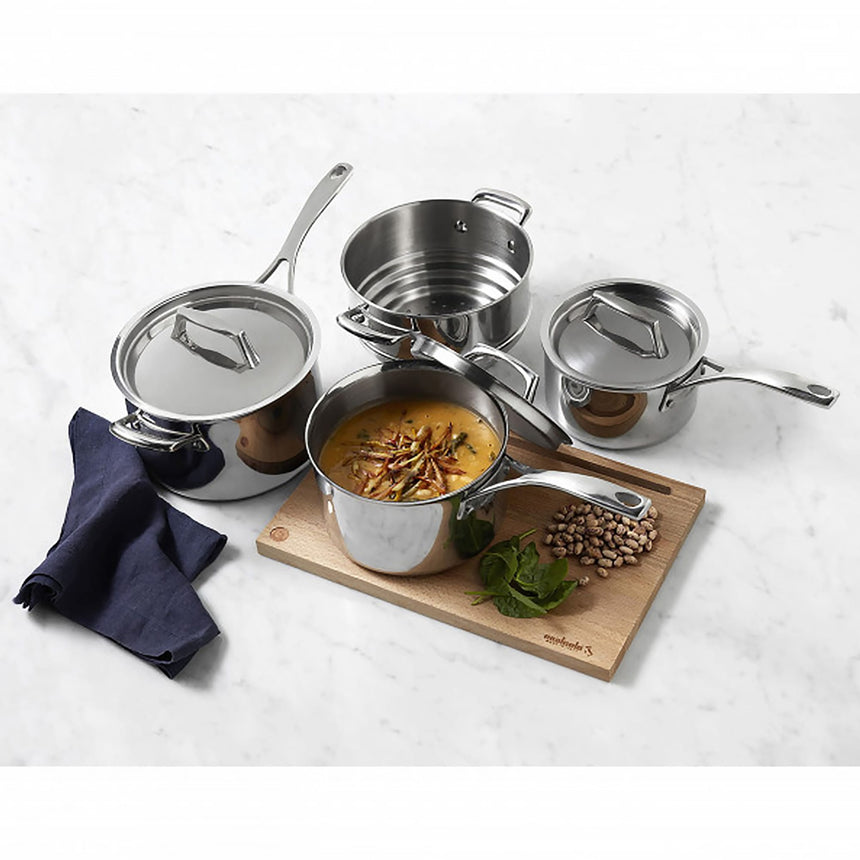 Essteele Per Sempre Saucepans and Steamer 16cm 18cm and 20cm 4 Piece Set - Image 02