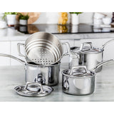 Essteele Per Sempre Saucepans and Steamer 16cm 18cm and 20cm 4 Piece Set - Image 03