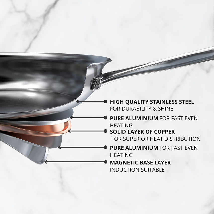 Essteele Per Vita Covered Sauteuse 28cm - 5.2 Litre - Image 03