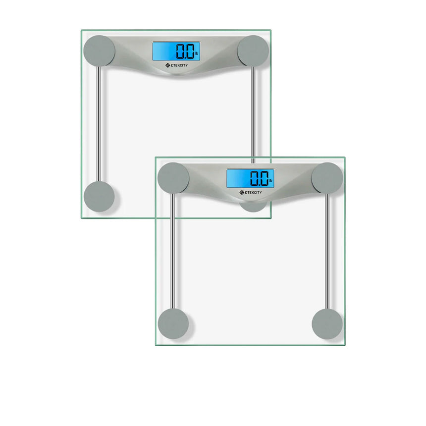 Etekcity Digital Body Weight Bathroom Scale Set of 2 Silver - Image 01