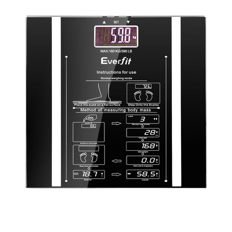 Everfit Body Fat and Hydration Bathroom Scale - Image 01