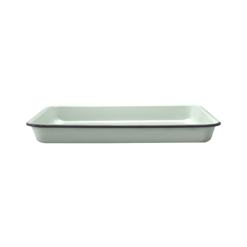 Falcon Enamelware Baking Tray 28x22cm Duck Egg in Blue - Image 01