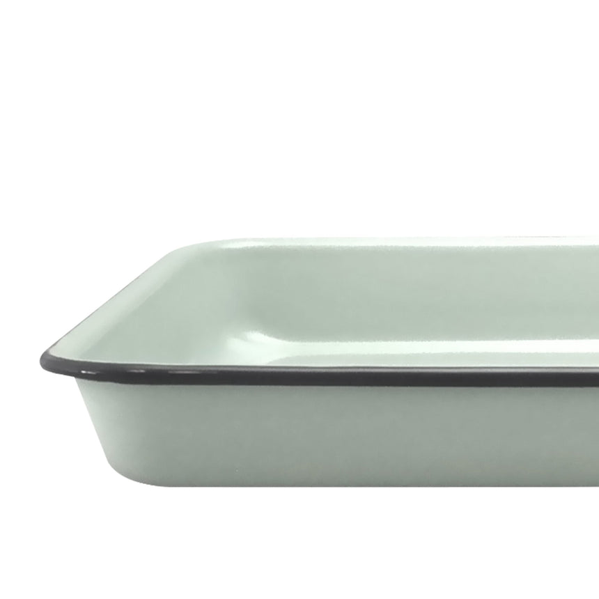 Falcon Enamelware Baking Tray 28x22cm Duck Egg in Blue - Image 03