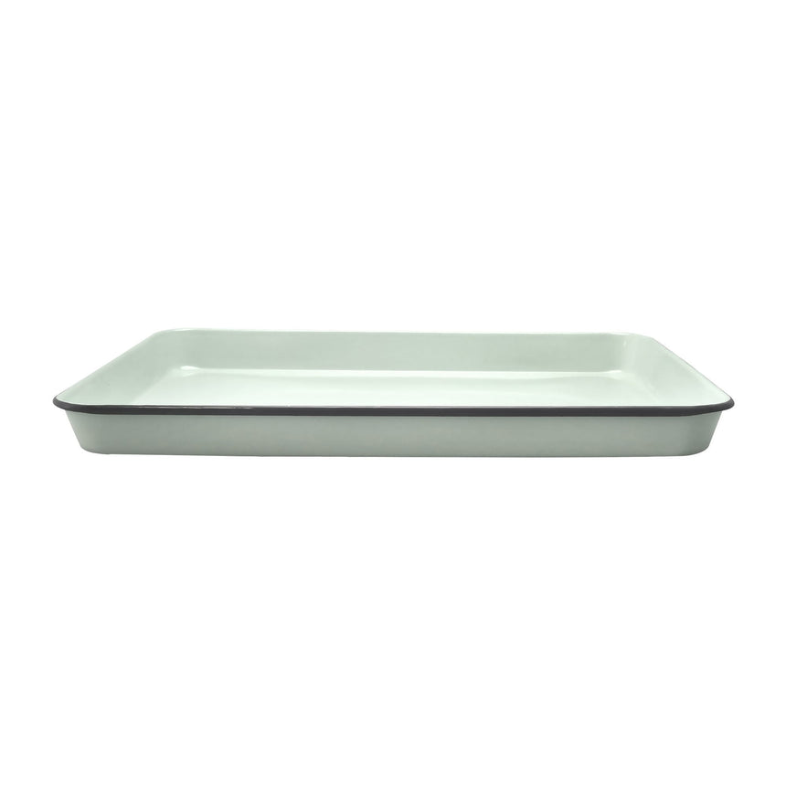 Falcon Enamelware Baking Tray 41x32cm Duck Egg Blue - Image 01