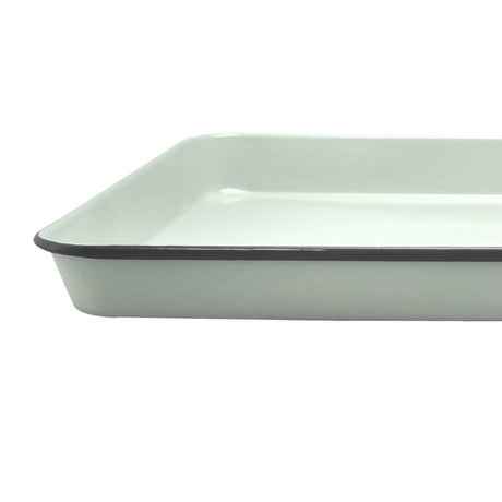 Falcon Enamelware Baking Tray 41x32cm Duck Egg Blue - Image 02