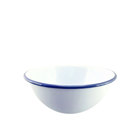 Falcon Enamelware Deep Cereal Bowl 16cm in White - Image 01