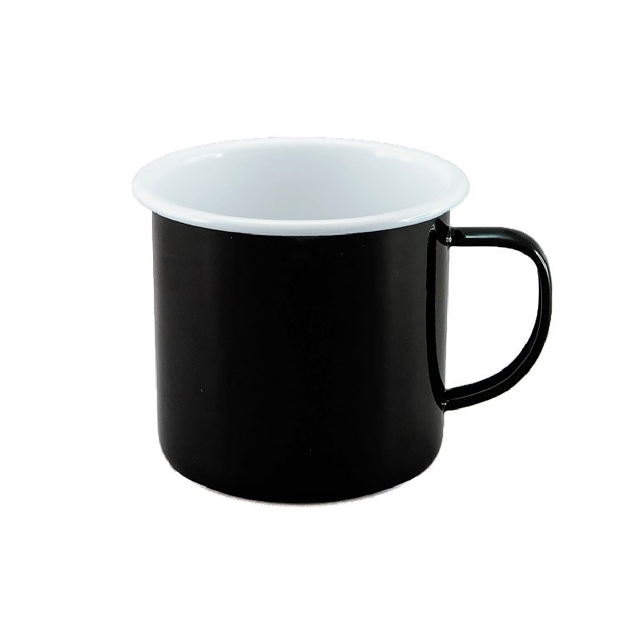 Falcon Enamel Mug Deluxe 2 Tone 500ml in Black and in White - Image 01