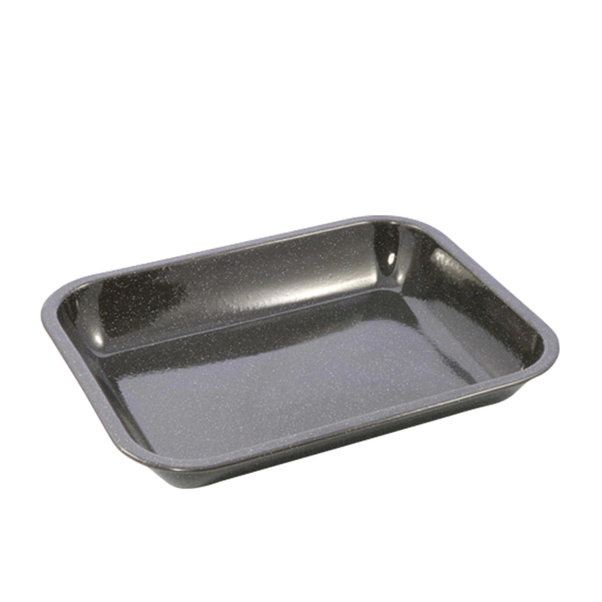 Falcon Enamelware Oblong Bake Pan 37x30cm in Black - Image 01