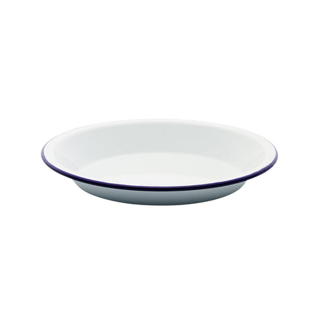 Falcon Enamelware Round Pie Plate 25cm in White - Image 01