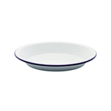 Falcon Enamelware Round Pie Plate 25cm in White - Image 01