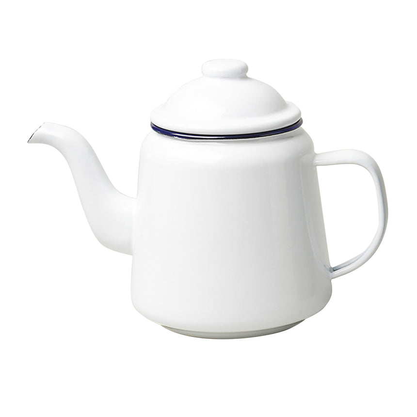 Falcon Enamelware Teapot 1.5 litre in White - Image 01